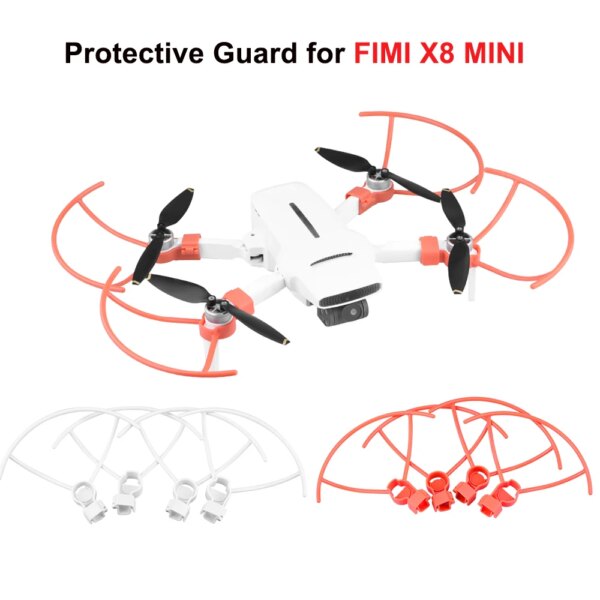 4Pcs Drone Propeller Guard For FIMI X8 MINI V2 Quick Release Propeller Protective Ring Protector Cage landing Gear Accessories