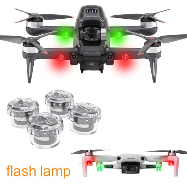 4Pcs Mavic 3 Led Flash Strobe Lamp Universal Drone Flash Strobe Lamp Night Light for DJI Air 2S/Mini 2/FPV/Mini SE Accessories