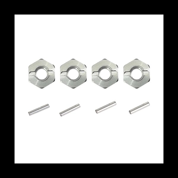 4Pcs Metal 12mm Wheel Hex Hub Adapter for MJX Hyper Go H16 16207 16208 16209 16210 14301 14302 RC Car Upgrade Parts