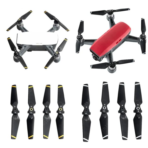 4Pcs Quick Release Propellers for DJI Spark Drone Fast Release Folding Props Lightweight Blade Screw Wing Drone Accessories