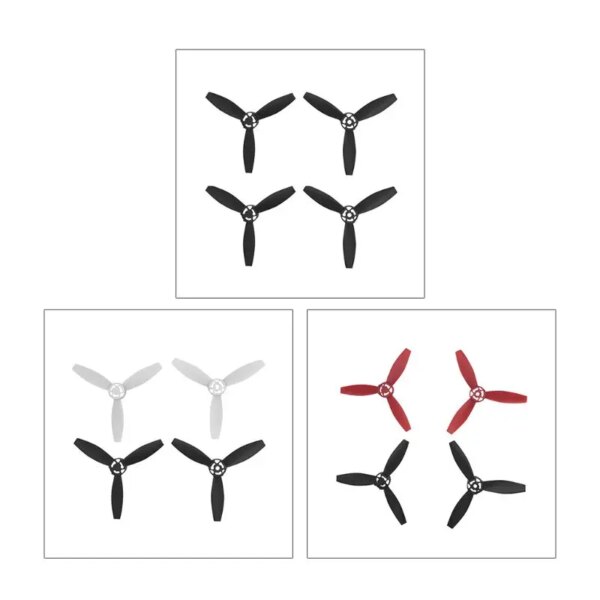 4Pcs/Set Black/White/Red Plastic Propellers Durable Quick Release Prop Blades for Parrot Bebop 2 Drone/fpv 2.0 Accessories