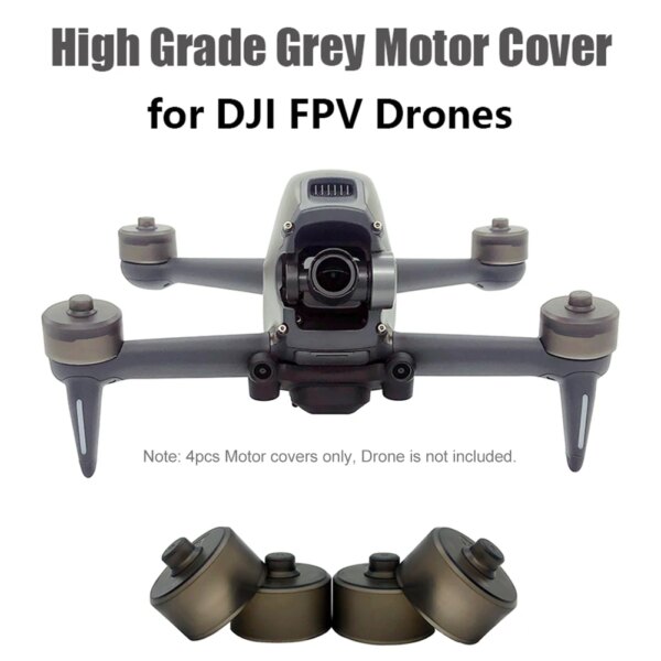 4pcs Anti Scratch Easy Install Motor Cover Practical Protective Cap Grey Professional Dustproof Durable Engine For DJI FPV Combo