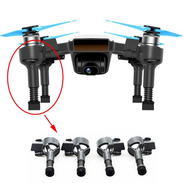 4pcs Shock-absorbing Extended Bracket ABS Protective Heightened Spring Damping Parts Drone Accessories Landing Gear For Spark