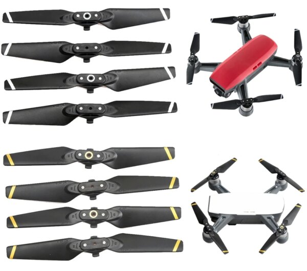 4pcs for DJI Spark Propeller Quick-release Folding Carbon Fiber Blades Propeller for DJI Spark Drone Accessories for DJI Spark