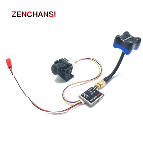 5.8G 40CH FPV video Transmitter 600mW DC 7-24V with 1/3' Super WDR CMOS 2.1mm Lens Micro 1200TVL FPV camera for RC Playing Drone