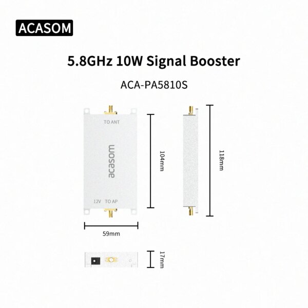 5.8GHz 10W DJI Drone Mavic 3 Phantom Avata  FPV Signal Amplifier Extender Signal Booster Drone Range Extender