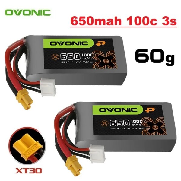 650mAh 3S 11.1V 100C LIPO Battery For RC Helicopter Quadcopter FPV Racing Drone Parts  With XT30 Plug 3s BATTERY