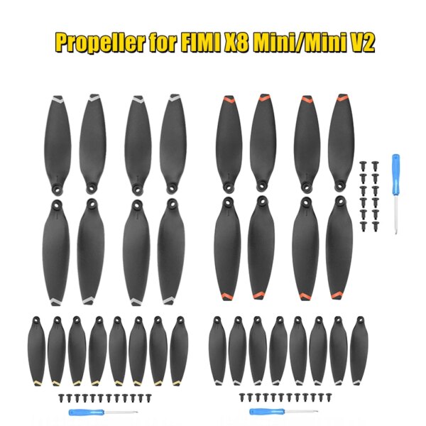 8/16pcs Quick Release Propeller for FIMI X8 Mini/Mini V2 Drone Light Weight Props Blade Wing Fans Accessory Spare Screw Kits