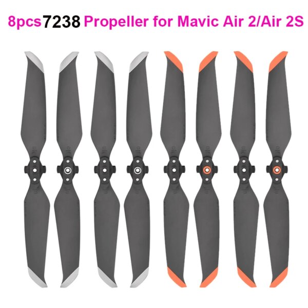 8PCS 7238F Low Noise Propellers For DJI Mavic Air 2/AIR 2S Wing Fan Quick Release Props for DJI Mavic Air 2S Drone Accessories