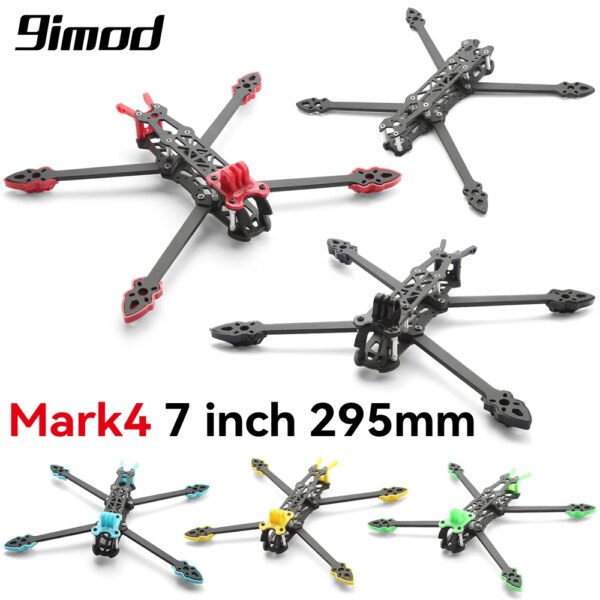 9IMOD Mark4 7 inch FPV Racing Drone Frame 295mm Carbon Fiber Freestyle RC Quadcopter Frame Kit with 5mm Arm and Print Parts