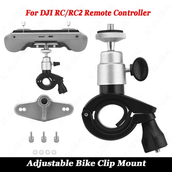 Adjustable Bike Clamp Mount Bike Handlebar Holder Action Camera Riding Bracket For DJI RC/DJI RC 2 Remote Control With Screen