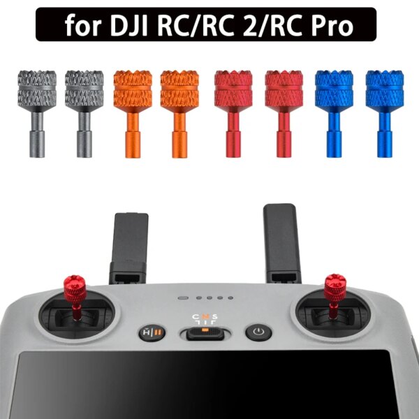 Air 3 Joystick RC/RC 2/RC Pro 2pcs Sticks for DJI Mini 3 Pro/Mini 4 Pro Remote Controller Metal Thumb Rocker Drone Accessories