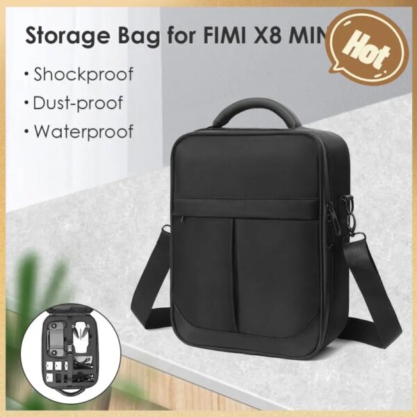 Aircraft Messenger Crossbody Bag for FIMI X8 MINI Travel Case Carrying Storage Shoulder Bag for FIMI X8 Mini Drone