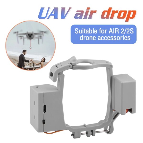 Airdrop System for DJI Mavic Air 2 Drone Fishing Bait Wedding Ring Gift Deliver Life Rescue Thrower Air Dropper Device Accessori