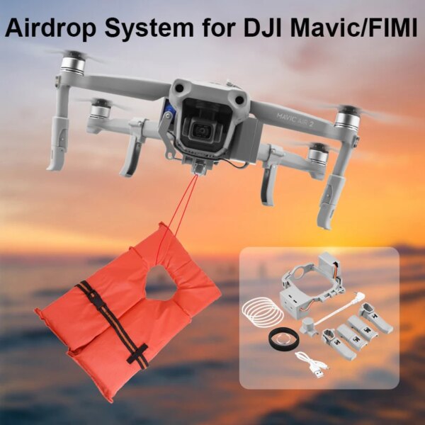 Airdrop System for DJI Mavic air 2/Air 2S Mini 2 Mavic 2 Pro Drone Fishing Bait Gift Rescue Remote Thrower