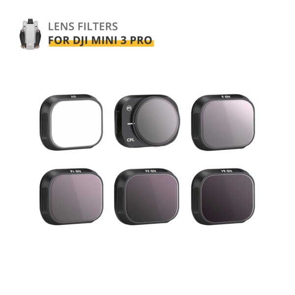 Aluminum Alloy Filter Set for DJI Mini 3 Pro Camera Optical Glass Lens Mcuv Cpl ND8 ND16 ND32 ND64 Filters Accessoires