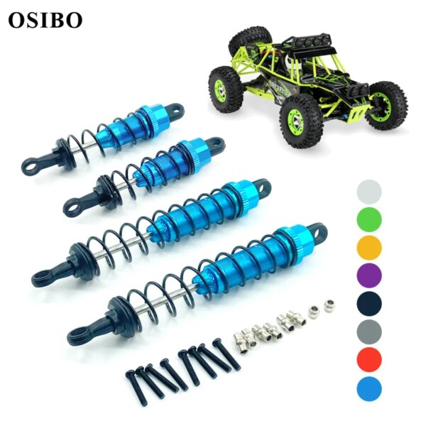 Aluminum Front & Rear 12428 Shock Absorber 0016 0017 Upgrade Parts For WLtoys 12428 12423 1/12 RC Car Crawler Short Course Truck