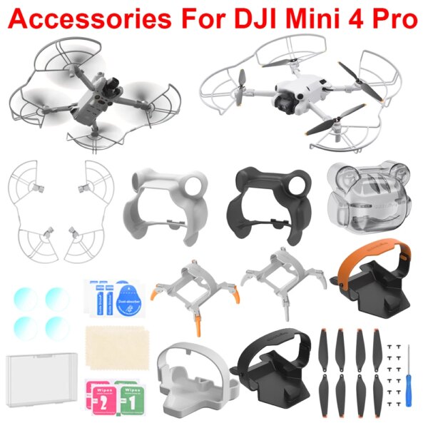 Anillo Protector para DJI Mini 4 Pro Drone, cubierta de lente, capó de lente, hélices, cuchillas, hoja de hélice, Protector fijo