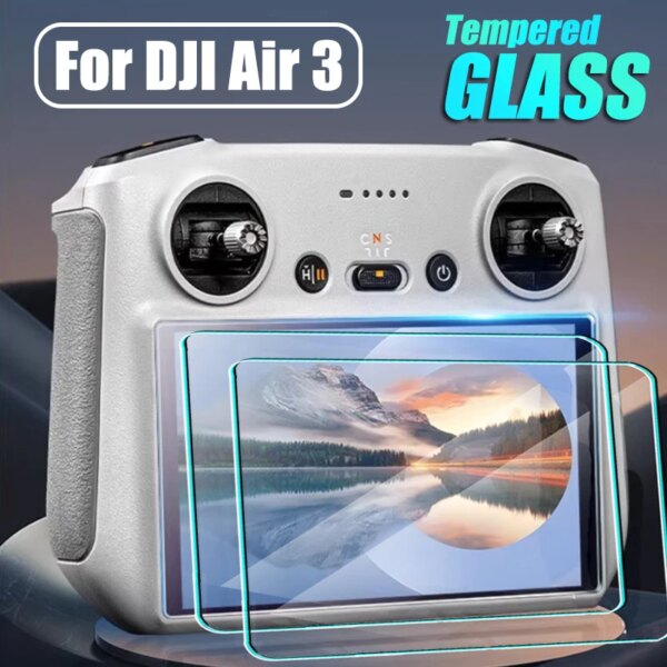 Anti-Scratch Tempered Glass Screen Protective Film for DJI Air 3 RC2 DJI Mini 3 Pro RC 9H Hardness Bubble-Free Screen Protectors