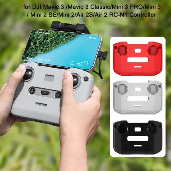 Anti-bump Case for DJI Mavic 3/Min 3 PRO/Mini3/Mini 2 SE/Mini2/Air2/2S RC-N1 Control Silicone Cover Sleeve Drone Accessories