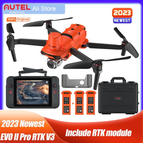 Autel Robotics EVO II Pro RTK V3 Centimeter-Level Positioning Drone 20MP Photo & 6K/30fps Video support Rectangular Missions