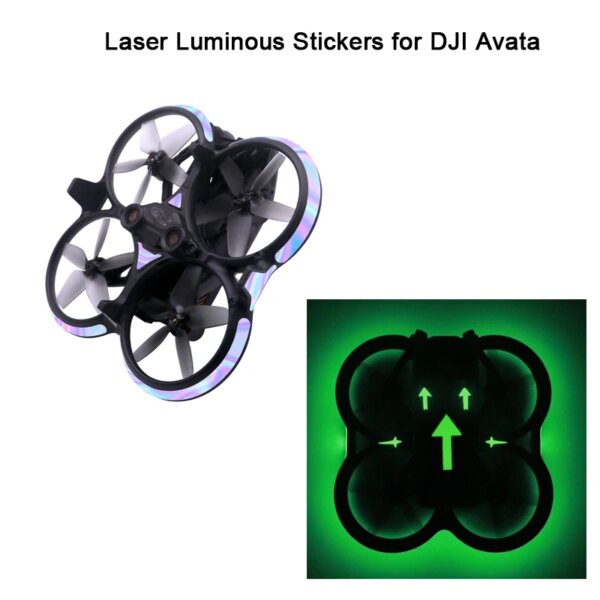 Avata Laser Luminous Stickers Film for DJI Avata Night Fly Fluorescent Daytime Laser Camera Drone Decals Quadcopters Accessories