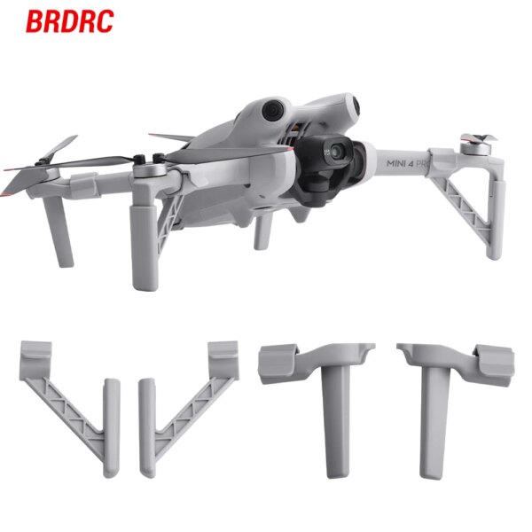 BRDRC Landing gear for DJI Mini 4 Pro Extension Bracket Increased Height Leg Protective Support Drone Quick Release Accessory