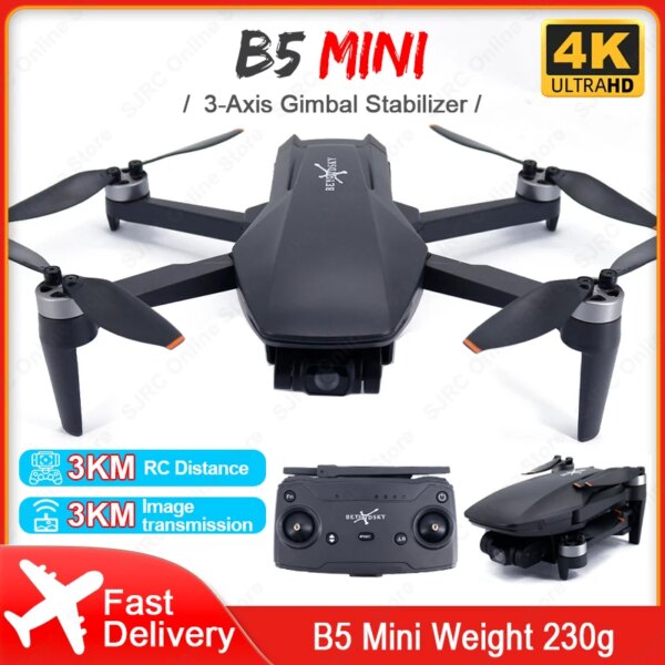 Beyondsky B5 Mini Drone 4K Professional 3-Axis Gimbal With 4K HD Camera FPV Drone 240g Foldable Brushless Motor RC Quadcopter