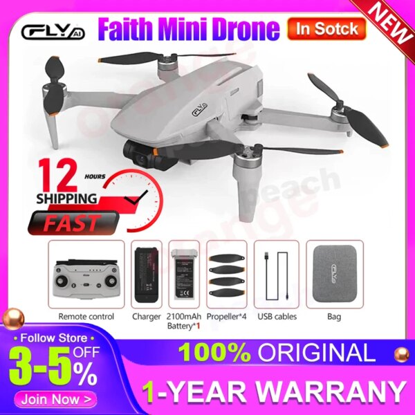 C-FLY 4K Professional Faith Mini Drone 3-Axis Gimbal Foldable With HD Camera Wifi Brushless Motor GPS Drone RC Quadcopter