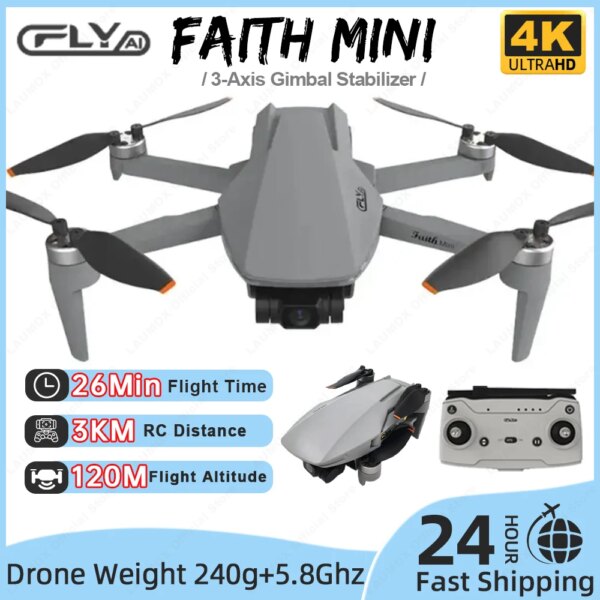 C-FLY Faith 2 Min Drone 4K Professional With 4K Camera GPS Drone 3-Axis Gimbal 240g Foldable Brushless Motor RC Quadcopte