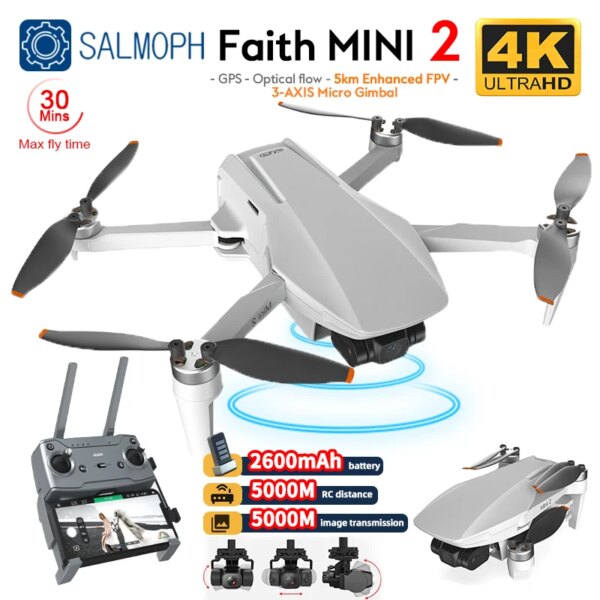 C-FLY Faith Mini 2 Drone 4K Professional With HD Camera 5G Wifi 3-Axis Gimbal 240g Foldable Brushless Motor GPS Dron RC Quadcopt