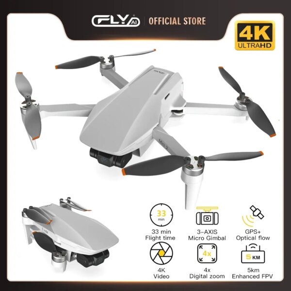 CFLY Faith MINI2 Drone,3-Axis Gimbal Professional Camera,4K Video Camera,28 Mins Flight Time,5km Video Transmission,Light Drones