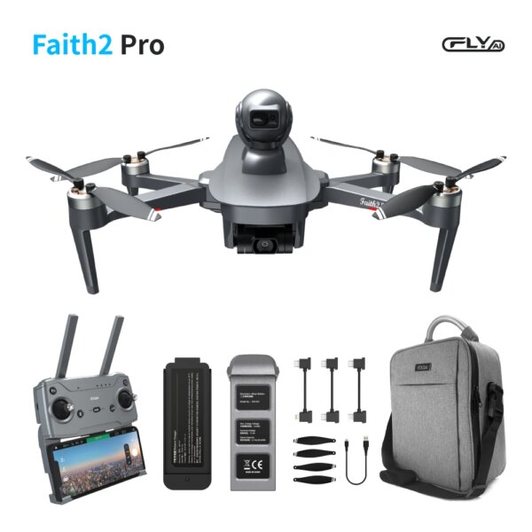 CFLY Faith2 pro Drone 3-Axis Gimbal Camera 4K Video 5 Directions of Obstacle Sensing 32 Mins Flight Time 6km Video Transmission