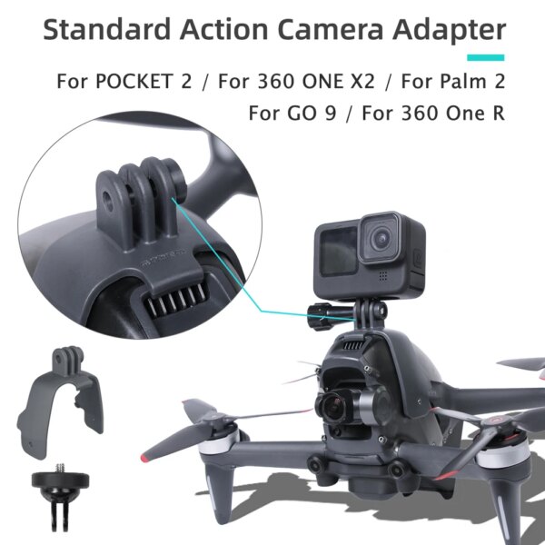 Camera Top Bracket for GoPro Sports Action Camera Adapter Mount Clamp Holder Fix Expansion Kit for DJI FPV Accessories