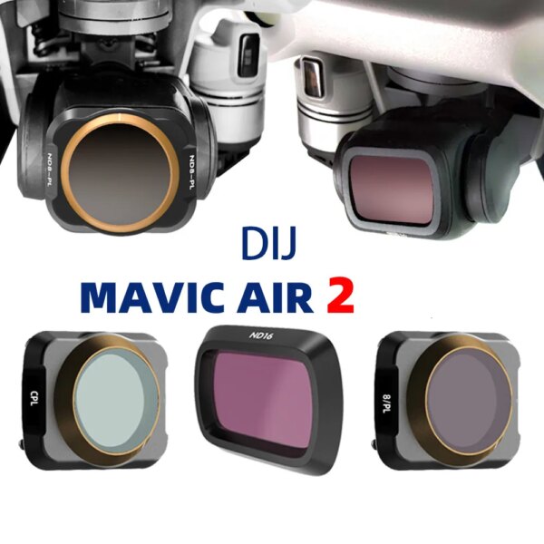 DJI Mavic Air 2 Drone Camera Lens Filters Set UV CPL ND4/8/16/32 NDPL for DJI Mavic Air 2 Drone Professional Filter Accessorie