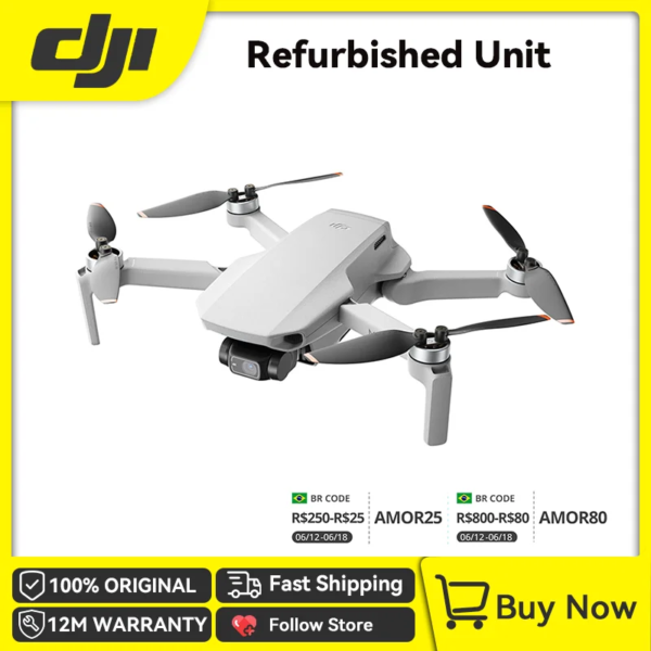 DJI Mini 2 (Refurbished Unit) 4K/30fps Video 10km 720p Video Transmission 4x Digital Zoom QuickTransfer Original in Stock