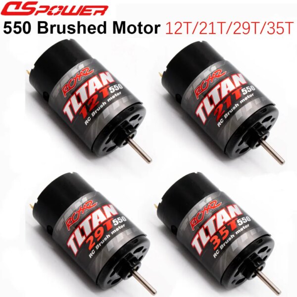 DSPOWER 550 Brushed Motor Waterproof 12T 21T 29T 35T for 1:10 RC Crawler Axial SCX10 AXI03007 JL 90046 TRX4 TRX6 RC Parts