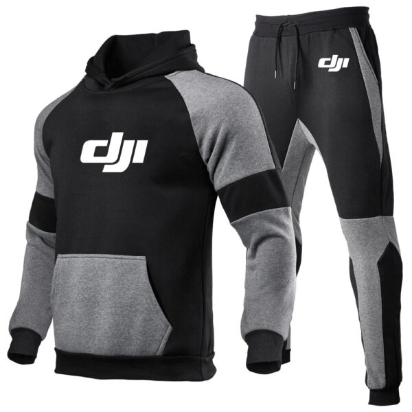 Dji-Conjunto de 2 piezas de Dron para hombre, Sudadera con capucha de piloto profesional, chaqueta deportiva, traje de moda, Tops informales Colo, primavera y otoño, 2024