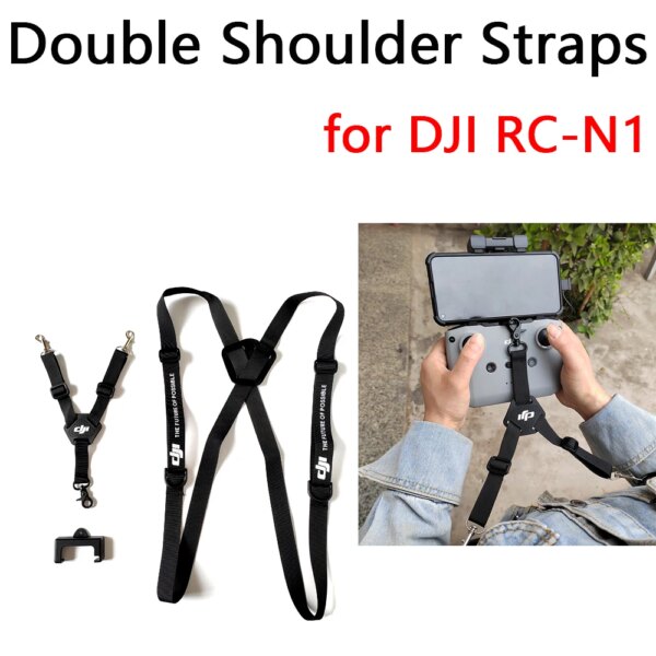 Double Shoulder Straps For DJI RC-N1 Remote Control Lanyard Neck Strap Nylon X-shaped Cross Sling for DJI MINI 2/2 SE MAVIC Air2