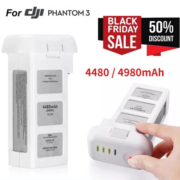 Drone Battery for DJI phantom 3 Professional/3/Standard/Advanced 15.2V 4480mAh LiPo 4S Intelligent Battery up to 23 minutes SALE