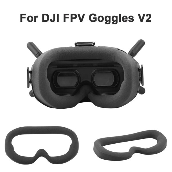 Drone Goggles Face Plate Replacement Kit for DJI FPV Goggles V2 Face Mask Cover Drone Flight Glasses Sponge Foam Eye Pads