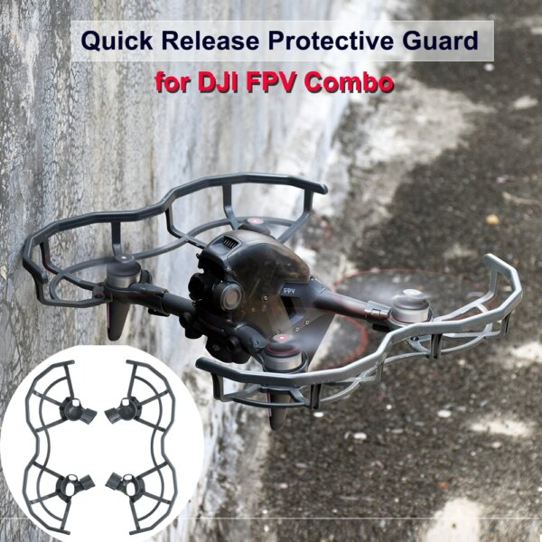 Drone Propeller Protector Guard for DJI FPV Combo Blade Fens Props Wing Quick Release Cover Protective Cage Kit Accessory