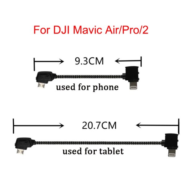 Drone Remote Controller Data Connected Cable Line Wire Mobile Phone Iphone / Tablet Micro TYPE-C For DJI Mavic Air/Pro/2