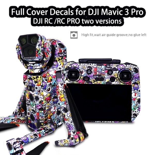 Drone Stickers For DJI Mavic 3 Pro Protective Film for DJI RC PRO Remote Control Colorful Decals Waterproof Cool Full Cover Skin