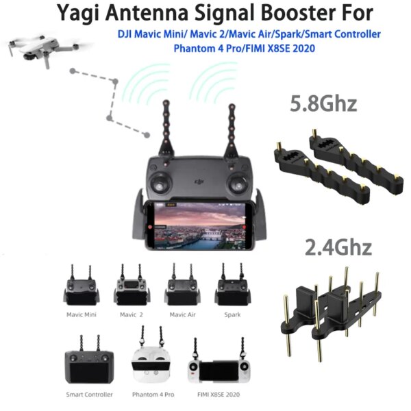 Drone Yagi Antenna 2.4Ghz Drone Remote Controller Antenna Signal Booster For DJI Mavic Mini PRO Mavic 2 Phantom 4 Pro EVO II