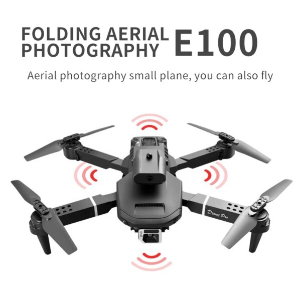 E100 UAV 5G GPS Folding Four-sided Quadcopter With 8k Camera Positioning Dual Lens Obstacle Avoidance Professional Drone