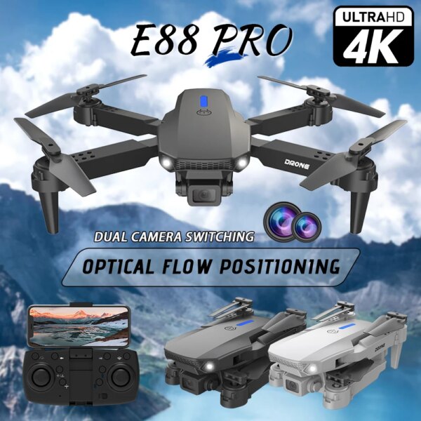 E88 PRO drone FPV Drone with camera four-axis stability professional drone automatic obstacle avoidance remote control drone