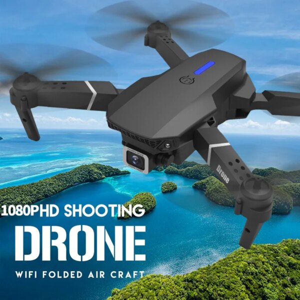 E88 Pro Drone 4k Profesional HD 4k Rc Airplane Dual-Camera Wide-Angle Head Remote Quadcopter Airplane Toy Helicopter