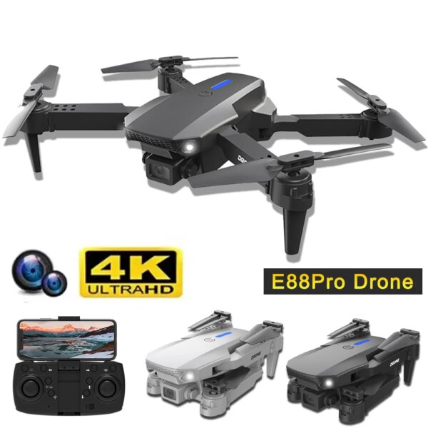 E88 Pro professional Drone with camera RC Drone 4K Professinal HD Camera Foldable Dron Helicopter WIFI Aerial Photography Toys