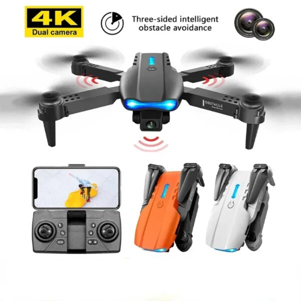 E99 Drone 4K HD Dual Camera Avoidance Professional Flight 20 Minute Foldable Height Keeps Mini Helicopter Toy Drones